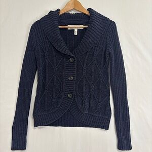 GH Bass Heritage Ltd Collection Navy Cardigan Sweater WM XS Preppy Acadamia Dad
